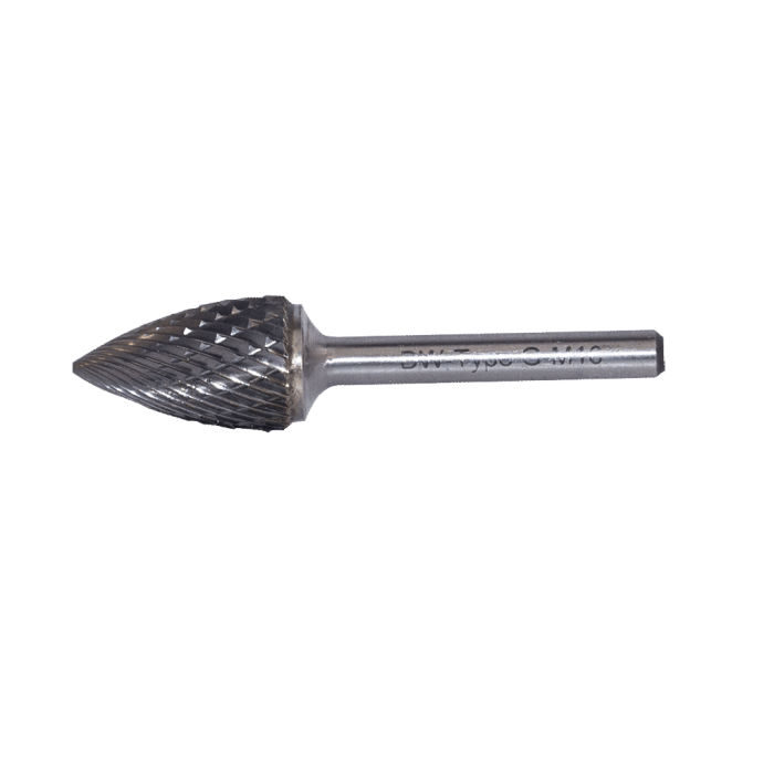 DW Carbide G Tipi Sivri Kavisli - Karbür Kalıpçı Frezeleri (Ölçü Seçeneklerine Bakınız) 16.0 x 6mm