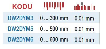 DW Measuring Çift Kolon Dijital Yükseklik Mihengirleri (Ölçü Seçeneklerine Bakınız)