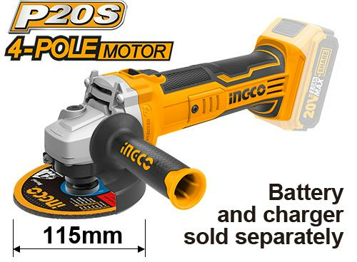 ingco CAGLI1151 Li-ion Akülü Avuç Taşlama 115 MM 20V 2.0Ah