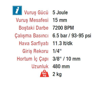 Rotake RT-3516 Havalı Raspa Çekici