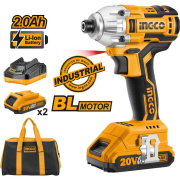 ingco CIRLI2002 Li-ion Akülü Vidalama Kömürsüz 1/4'''' 20V 2.0Ah''