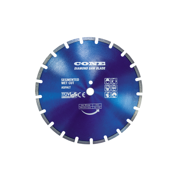 Cone Asfalt İçin Elmas Daire Testereler (Ölçü Seçeneklerine Bakınız) 350mm