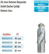 Maier 25 mm Kesme Boyunda Solid Darbe Çeliği Delme Uçları