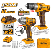 ingco COSLI230708 Li-ion Akülü 2 li Kombo Set - Matkap ve Vidalama 20V 2