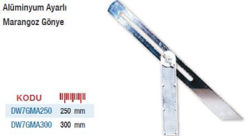 DW Measuring Alüminyum Ayarlı Marangoz Gönyeleri(Ölçü Seçeneklerine Bakınız) 250mm