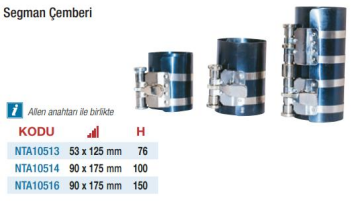 NT Tools Segman Çemberleri (Ölçü Seçeneklerine Bakınız)