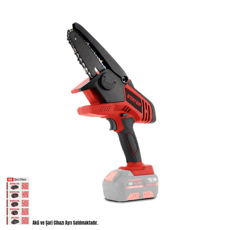 Stayer MINIOLMOL20 Akülü Zincirli Testere Li-ion 18V 10cm (Aküsüz Solo Makina)