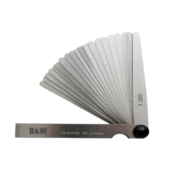 DW Measuring 20 Yaprak Filler Çakıları (Ölçü Seçeneklerine Bakınız)
