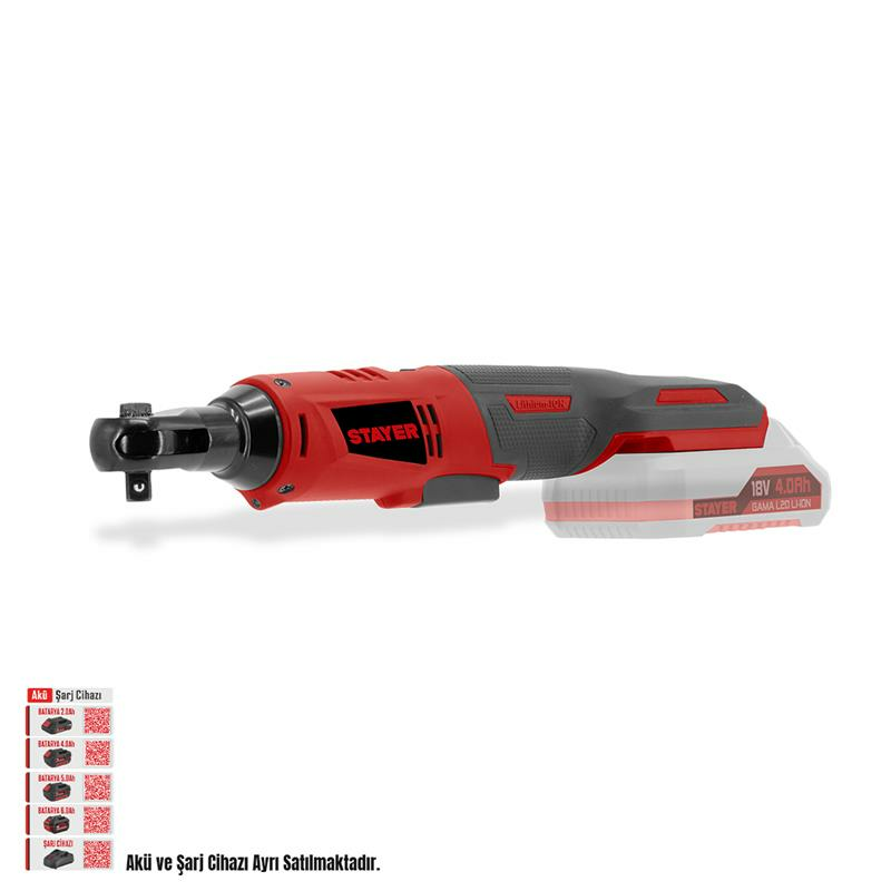 Stayer RWL20 Akülü Cırcır Anahtar Li-ion 18V (Aküsüz Solo Makina)