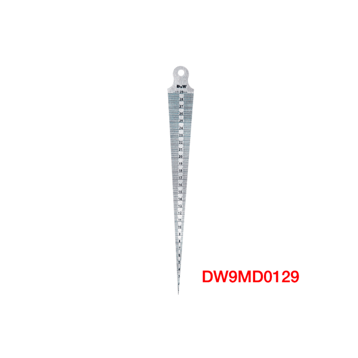 DW Measuring Üçgen - Delik Cetvelleri (Ölçü Seçeneklerine Bakınız) 1 … 29mm (4 Parça)