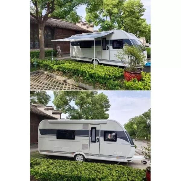 Campasist Beyaz Kasetli Duvar Tipi Karavan Tentesi 3.50 x 2.50