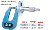 DW Measuring Kalınlık (Sac -Plaka) Mikrometreleri(Ölçü Seçeneklerine Bakınız)