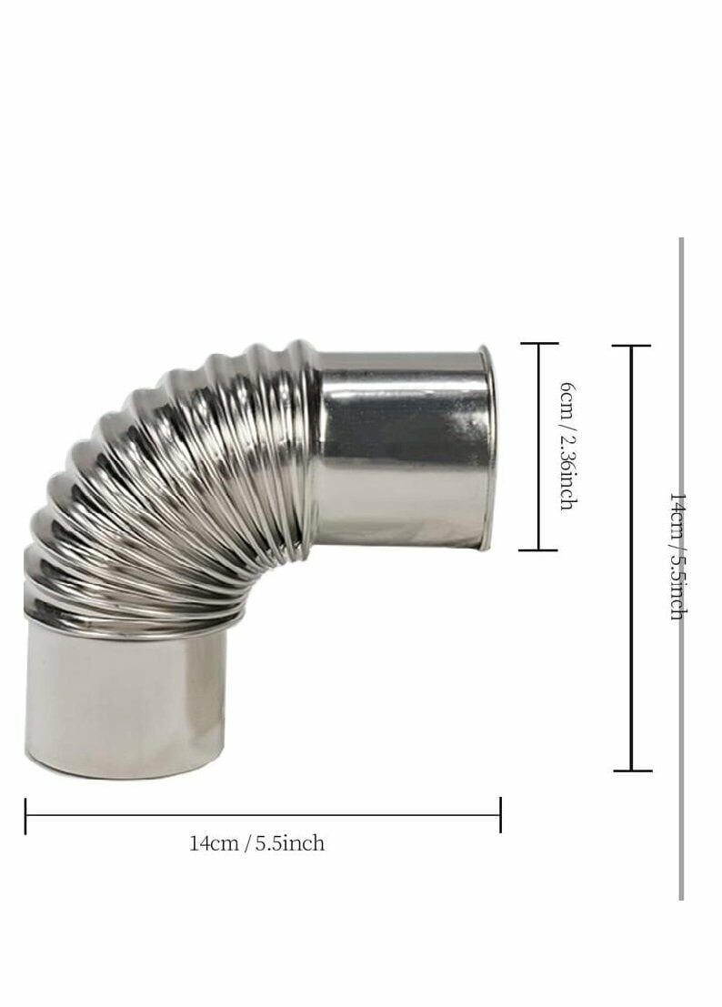 Pelet Sobası Paslanmaz Dirsek