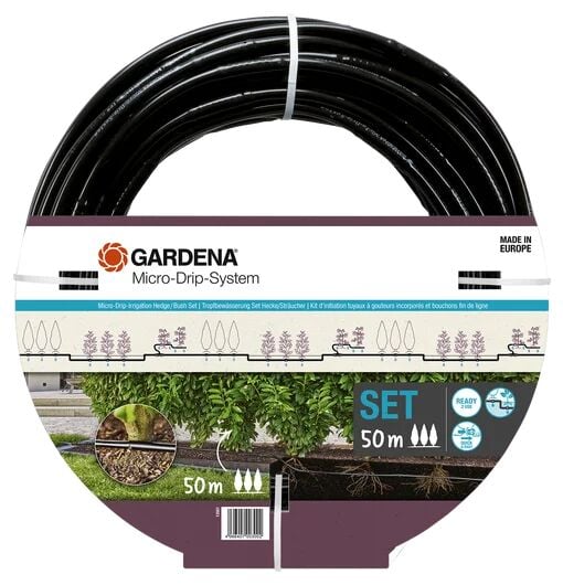 Gardena 13501-20 Mikro-Damlama Çit/Çalı Sulama Seti 50m