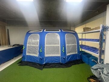 Yeni Model 360 cm Karavan önü Şişme Çadır Airtent(MAVİ)