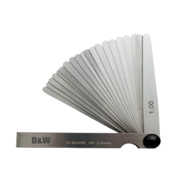 DW Measuring 20 Yaprak Filler Çakıları (Ölçü Seçeneklerine Bakınız)