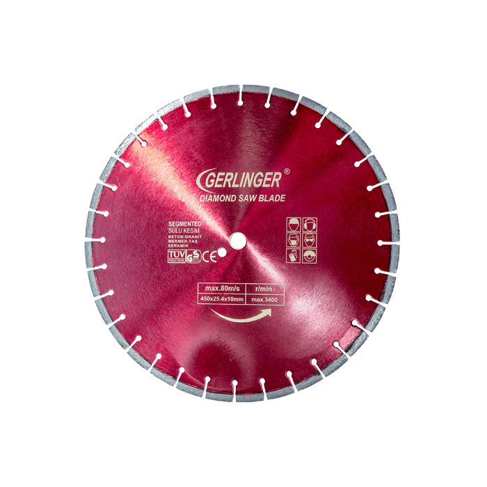 Gerlinger Beton - Granit İçin Elmas Daire Testereler(Ölçü Seçeneklerine Bakınız)