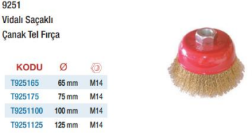 Tower Vidali Tel Fırçalar (Ölçü Seçeneklerine Bakınız)