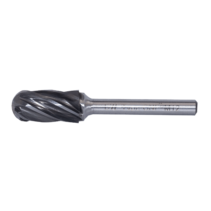 DW Carbide Demir Dışı Malzemeler İçin C Tipi Silindirik Oval Başlı - Karbür Kalıpçı Frezeleri(Ölçü Seçeneklerine Bakınız)