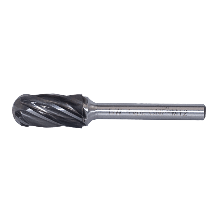 DW Carbide Demir Dışı Malzemeler İçin C Tipi Silindirik Oval Başlı - Karbür Kalıpçı Frezeleri(Ölçü Seçeneklerine Bakınız) 10.0 x 6mm