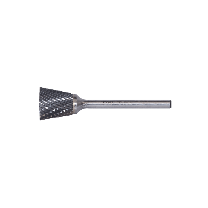 DW Carbide N Tipi Ters Konik - Karbür Kalıpçı Frezeleri (Ölçü Seçeneklerine Bakınız) 6.3 x 3mm