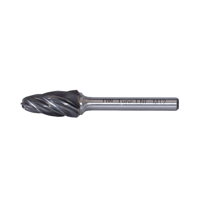 DW Carbide Demir Dışı Malzemeler İçin F Tipi Kavisli Silindir - Karbür Kalıpçı Frezeleri(Ölçü Seçeneklerine Bakınız) 12.0 x 6mm
