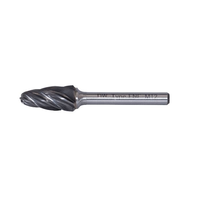 DW Carbide Demir Dışı Malzemeler İçin F Tipi Kavisli Silindir - Karbür Kalıpçı Frezeleri(Ölçü Seçeneklerine Bakınız) 10.0 x 6mm