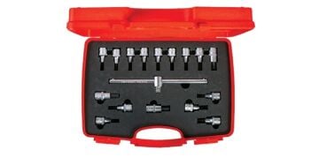 İzeltaş 1113006017 1/2'' Lokmalı Allen ve Star (Torx®) Uç Takımı 17 Parça