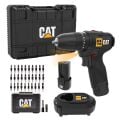 CAT DX1160 12Volt/2.0Ah Li-ion Çift Akülü Kömürsüz Profesyonel Şarjlı Darbeli Matkap + DA01901 32 Parça Aksesuar Seti