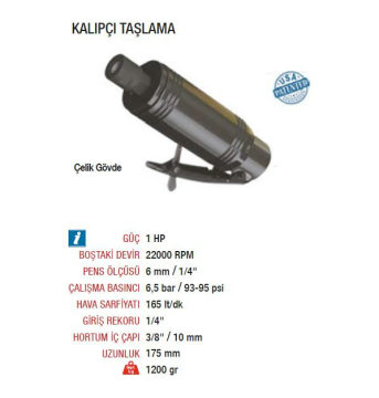 Emax ET-5680 Endüstriyel Havalı Kalıpçı Taşlama