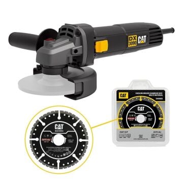 CAT DX3090 720Watt 125mm Profesyonel Avuç Taşlama + DA09052 Genel Amaçlı Elmas Kesme Diski