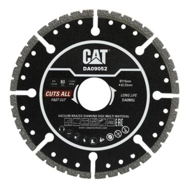 CAT DX3090 720Watt 125mm Profesyonel Avuç Taşlama + DA09052 Genel Amaçlı Elmas Kesme Diski