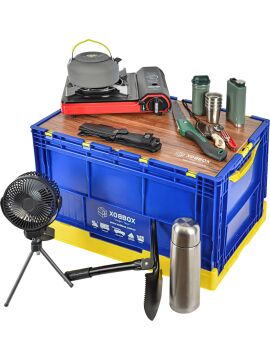 XOBBOX XF90NY Folding Storage Box Katlanır Saklama Kutusu Fan Colors Taraftar Renkler Sarı Lacivert  90 LT