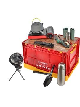 XOBBOX XF90RY Folding Storage Box Katlanır Saklama Kutusu Fan Colors Taraftar Renkler Sarı Kırmızı 90 LT