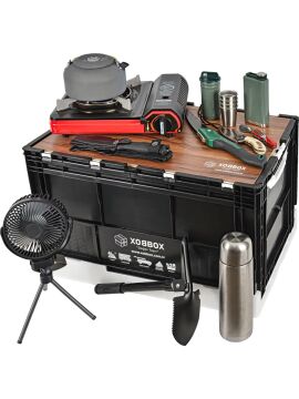 XOBBOX XF90WB Folding Storage Box Katlanır Saklama Kutusu / Fan Colors Taraftar Renkler Siyah Beyaz 90 LT