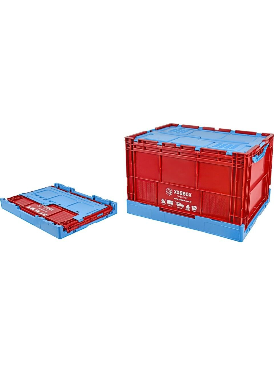 XOBBOX XF90BM Folding Storage Box Katlanır Saklama Kutusu Fan Colors Taraftar Renkler Bordo Mavi 90 LT