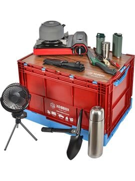 XOBBOX XF90BM Folding Storage Box Katlanır Saklama Kutusu Fan Colors Taraftar Renkler Bordo Mavi 90 LT