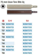 NT Tools Torx Uçlu Uzun Bits Uçlar (Ölçü Seçeneklerine Bakınız)