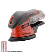 Stayer DELTAL20 Akülü Titreşim Zımpara Li-ion 18V (Aküsüz Solo Makina)