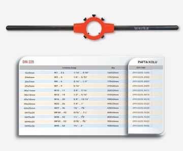Werka DIN225 Pafta Kolları (Ölçü Seçeneklerine Bakınız)