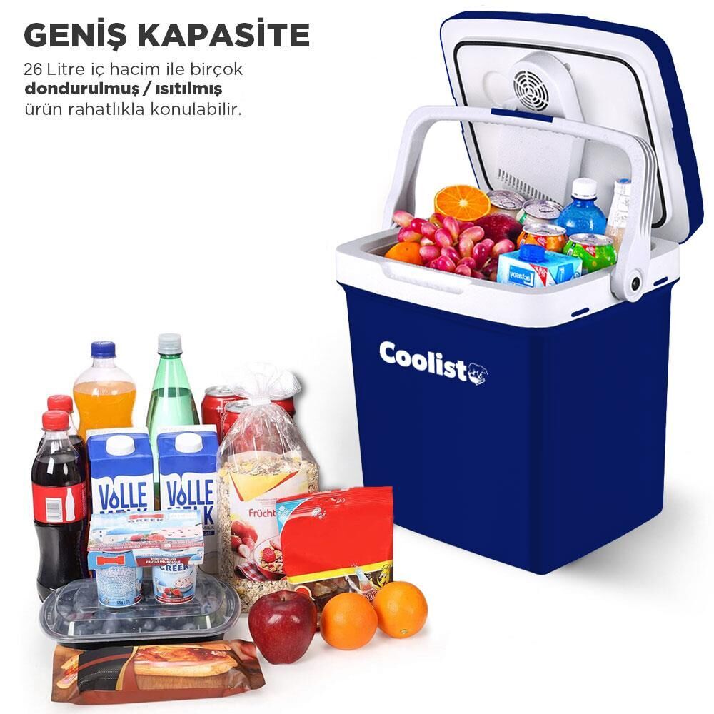 Coolist CLT26 26 Litre AC/DC Sıcak Soğuk Oto Buzdolabı