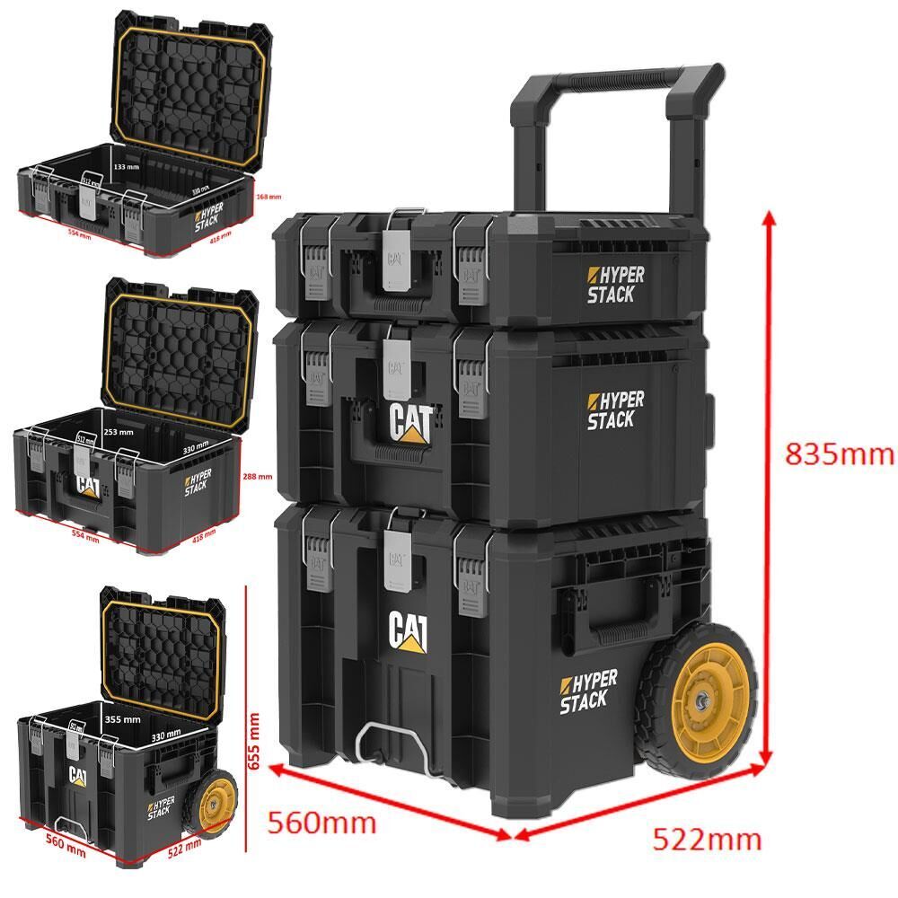 CAT DA41005 HYPER STACK 3'lü Tekerlekli Takım Çantası