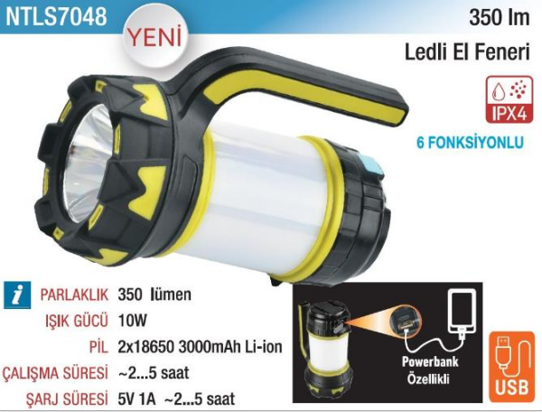 NT Lights NTLS7048 350 Lümen El Feneri
