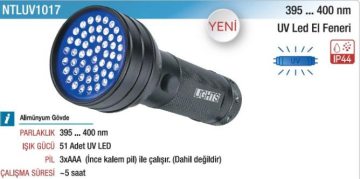 NT Lights NTLUV1017 UV Led El Feneri