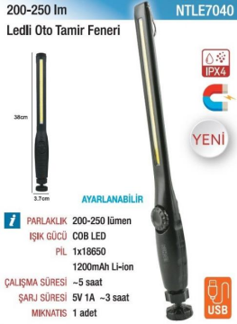 NT Lights NTLE7040 250 Lümen Ledli El Feneri
