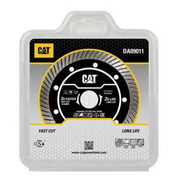 CAT DA09011 115mm Profesyonel Beton, Tuğla, Parke Taşı Elmas Kesme Diski (Turbo Kanallı Kenar)