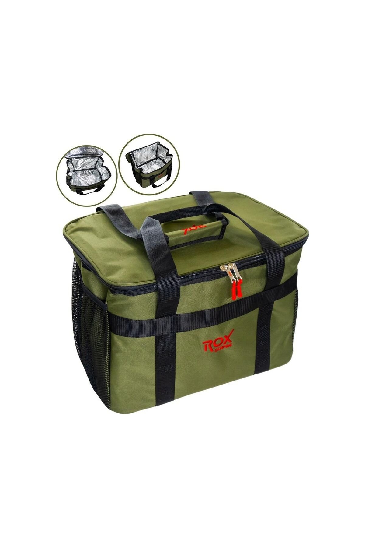 Rox Camping 0188 Isı Muhafazalı Termal Kamp Çantası 38 Litre Yeşil