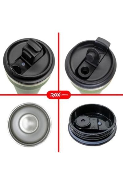 Rox Camping 0191 Kahve Termosu 0.48 Lt-Yeşil