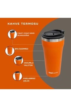 Rox Campıng Kahve Termosu 0.45 Lt - Turuncu