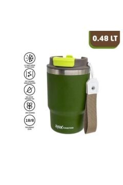 Rox Camping 0194 Pipetli Kahve Termosu 0.48 Lt - Yeşil